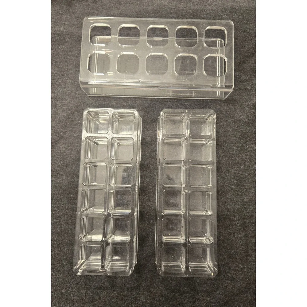 Vintage Avon Acrylic Lipstick‎ Organizer 28 Slot Clear Makeup Holder Tray